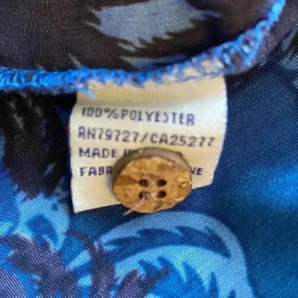 Aloha Joe Mens Hawaiian Shirt Short Sleeves Blue Size Large - Picture 10 of 15